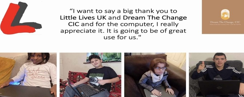 Thank you for the computers to help boost our children’s education